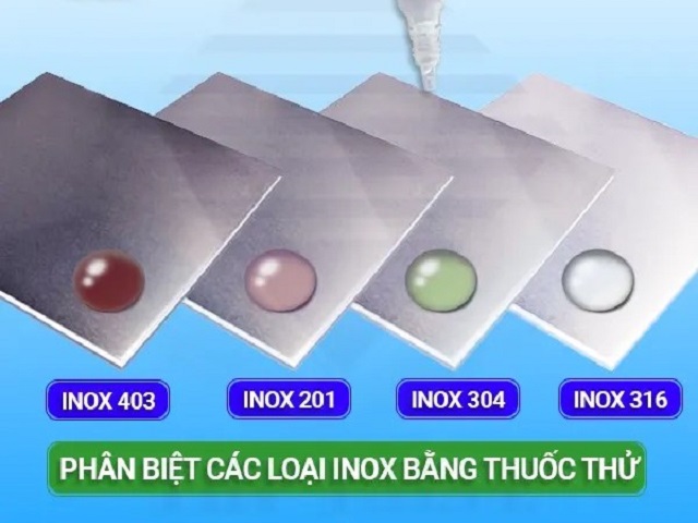 Phân biệt inox bằng thuốc thử